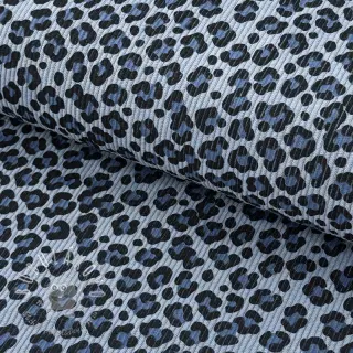 Menčester STRETCH Little Leopard old blue