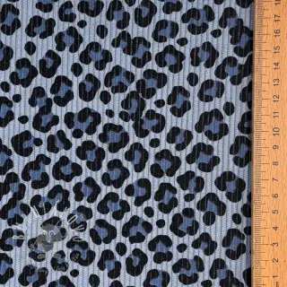 Menčester STRETCH Little Leopard old blue