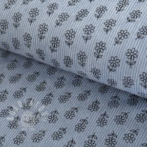 Menčester STRETCH Little flower old blue