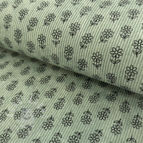 Menčester STRETCH Little flower old green