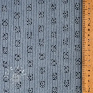 Menčester STRETCH Little bunny old blue