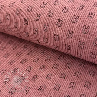 Menčester STRETCH Little bunny old pink