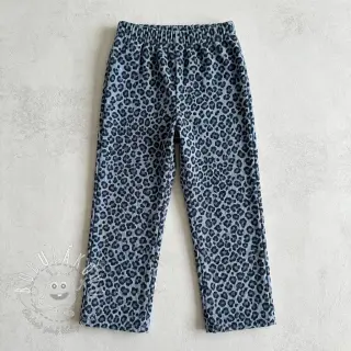 Menčester STRETCH Little Leopard old blue