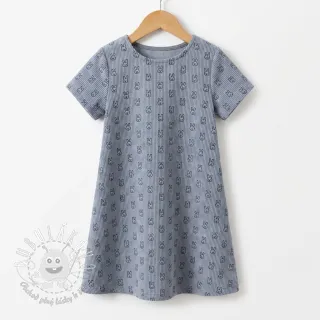 Menčester STRETCH Little bunny old blue