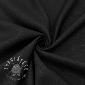 Viskóza s ľanom SPANDEX black