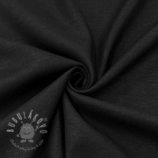 Viskóza s ľanom SPANDEX black