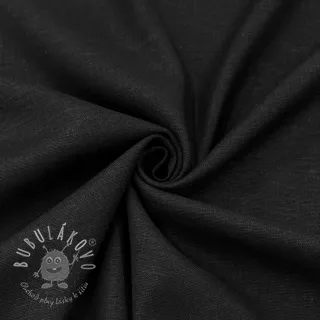 Viskóza s ľanom SPANDEX black