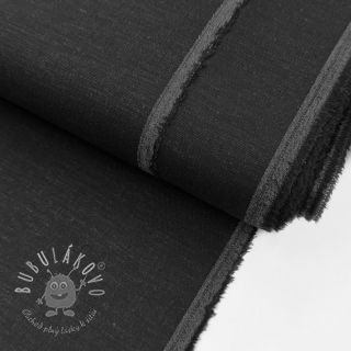 Viskóza s ľanom SPANDEX black