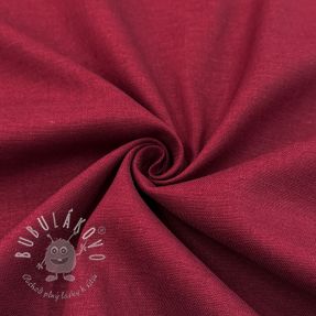 Viskóza s ľanom SPANDEX burgundy