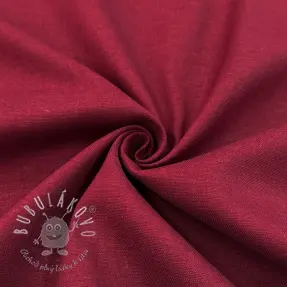 Viskóza s ľanom SPANDEX burgundy