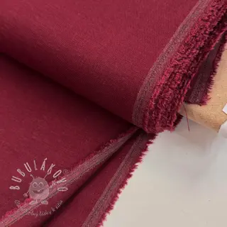 Viskóza s ľanom SPANDEX burgundy