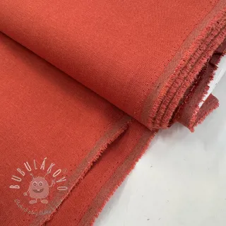 Viskóza s ľanom SPANDEX terracotta