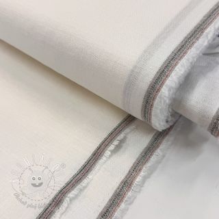 Viskóza s ľanom SPANDEX off white