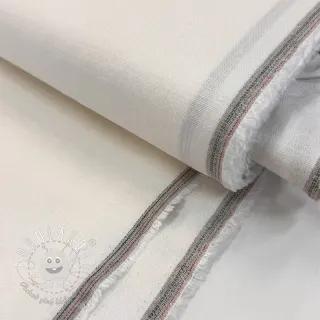 Viskóza s ľanom SPANDEX off white