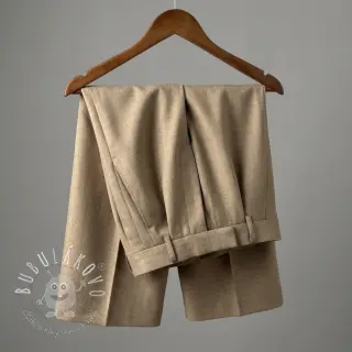 Viskóza s ľanom SPANDEX taupe