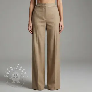 Viskóza s ľanom SPANDEX taupe