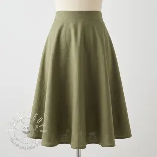 Viskóza s ľanom SPANDEX moss green