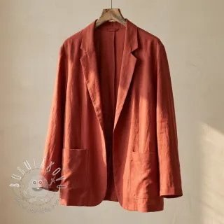 Viskóza s ľanom SPANDEX terracotta