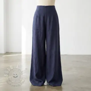 Viskóza s ľanom SPANDEX marine