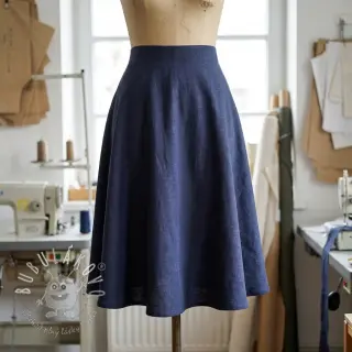 Viskóza s ľanom SPANDEX marine