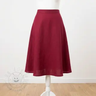 Viskóza s ľanom SPANDEX burgundy