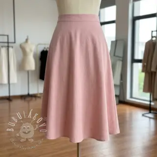 Viskóza s ľanom SPANDEX old rose