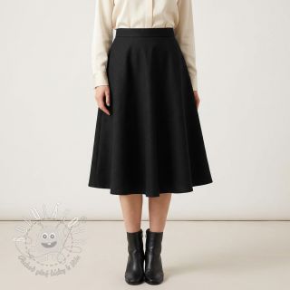 Viskóza s ľanom SPANDEX black