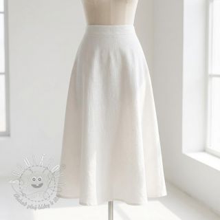 Viskóza s ľanom SPANDEX off white