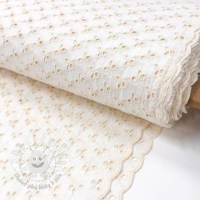 Bavlnená látka EMBROIDERY Rosemary white