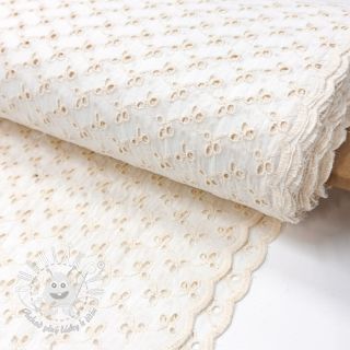 Bavlnená látka EMBROIDERY Rosemary white