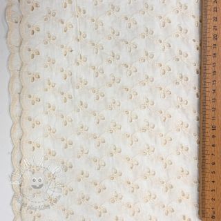 Bavlnená látka EMBROIDERY Rosemary white