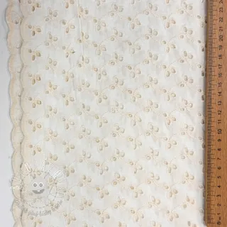 Bavlnená látka EMBROIDERY Rosemary white