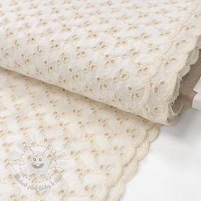 Bavlnená látka EMBROIDERY Rosemary off white