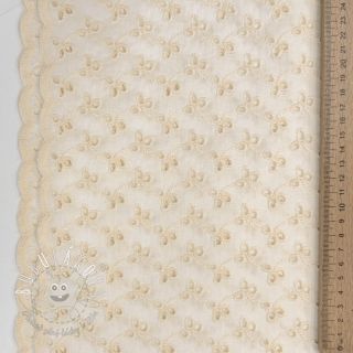 Bavlnená látka EMBROIDERY Rosemary off white