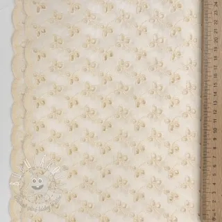 Bavlnená látka EMBROIDERY Rosemary off white