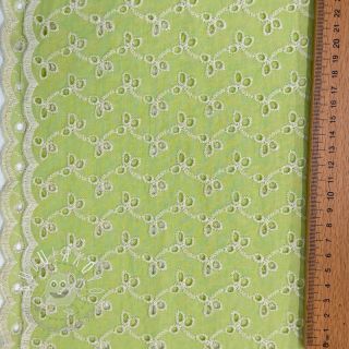 Bavlnená látka EMBROIDERY Rosemary lime