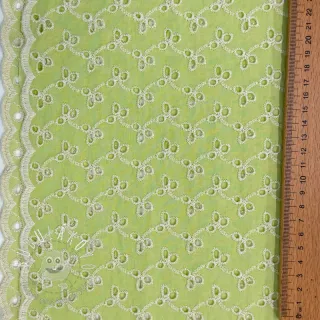 Bavlnená látka EMBROIDERY Rosemary lime