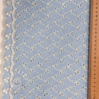 Bavlnená látka EMBROIDERY Rosemary light blue