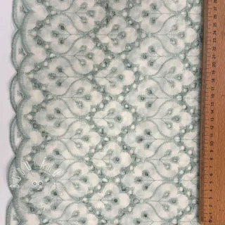 Bavlnená látka EMBROIDERY Lilian mint