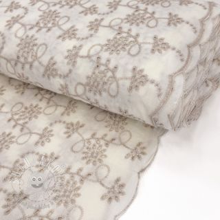 Bavlnená látka EMBROIDERY Lilian ecru