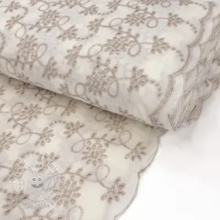 Bavlnená látka EMBROIDERY Lilian ecru