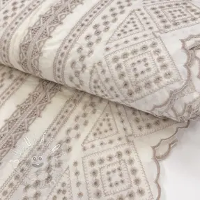 Bavlnená látka EMBROIDERY Lilian beige