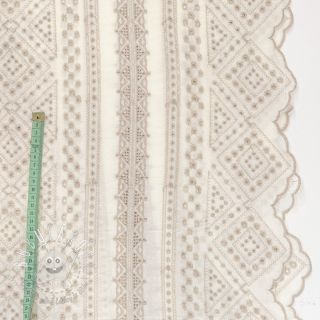 Bavlnená látka EMBROIDERY Lilian beige