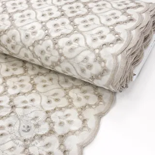 Bavlnená látka EMBROIDERY Lilian natural