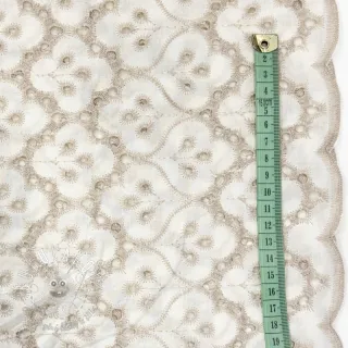 Bavlnená látka EMBROIDERY Lilian natural