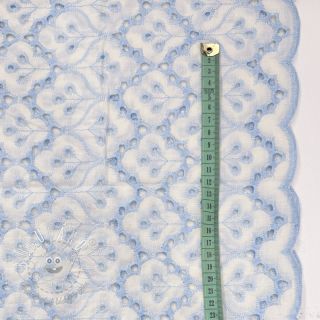 Bavlnená látka EMBROIDERY Lilian blue