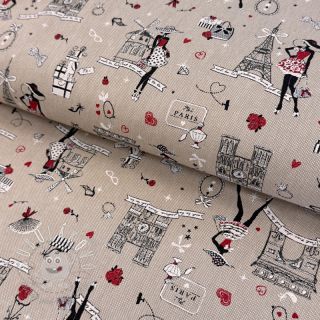 Dekoračná látka Linenlook Cute Paris multico