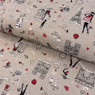 Dekoračná látka Linenlook Cute Paris multico