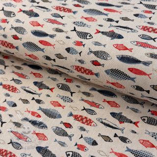 Dekoračná látka Linenlook Aquarium multico