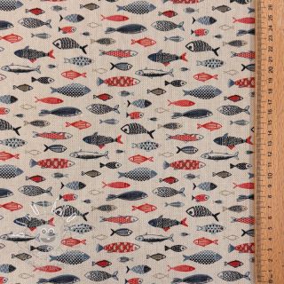 Dekoračná látka Linenlook Aquarium multico